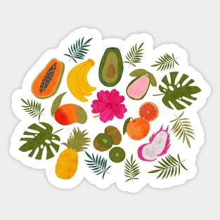 Tropical Fruit Paradise Sticker